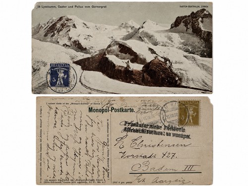 Antique 1908 swiss alps - antique,