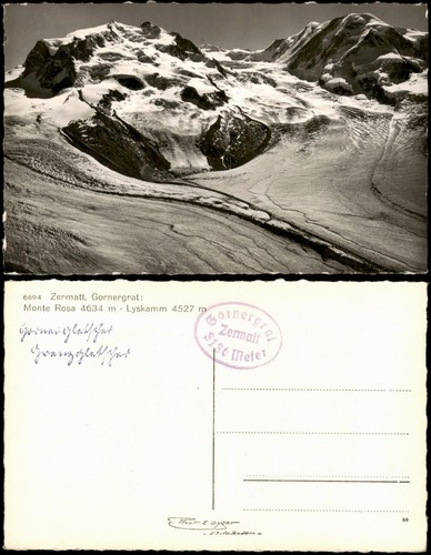 Cartolina zermatt gornergrat - zermatt,