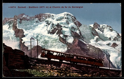 Cartolina zermatt breithorn - zermatt,,