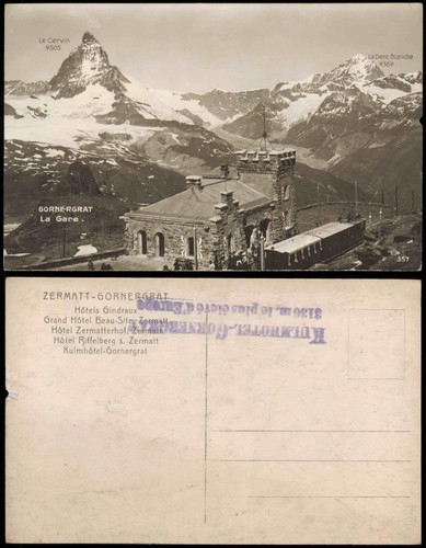 Cartolina zermatt gornergrat - cartolina,